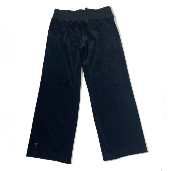 Zella Black Velour Velvet Drawstring Pants Size Large - Picture 4 of 9